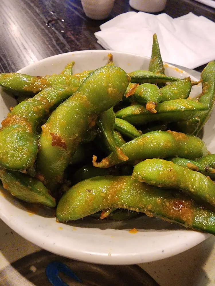 Spicy Garlic Edamame
